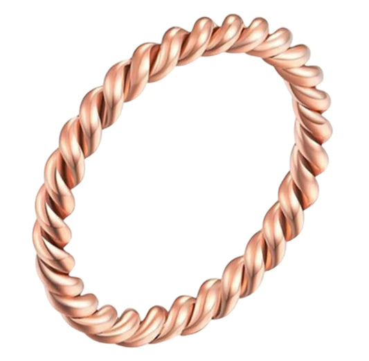 FAICAEIRI Pure copper tensor rings twistedcopper rings for men and women,Twist Ring Jewelry,Solid Copper Twisted ring Jewelry for women (10)