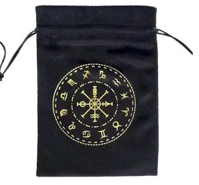 Velvet Tarot Bag Valknut (Large) 13x18cm (Single Item)