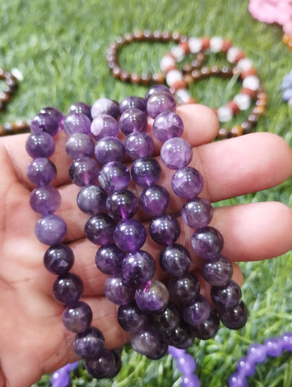 Amethyst Bracelet (8 mm Beads)