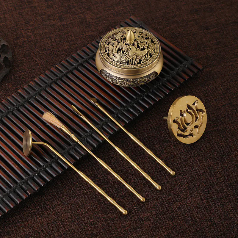 Brass Incense Tool Set for Beginners (5 Pieces)