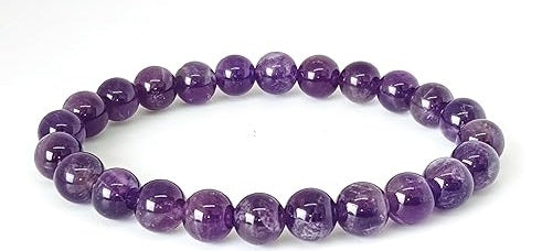 Amethyst Bracelet (8 mm Beads)