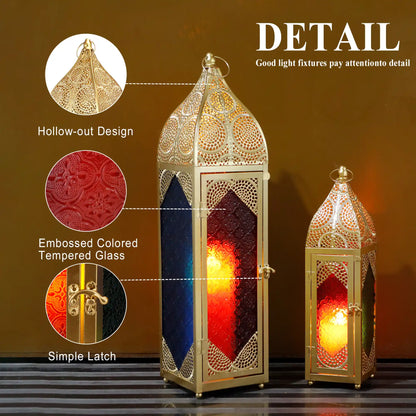 Set of 2 Moroccan Candle Lanterns Candle Holder-4