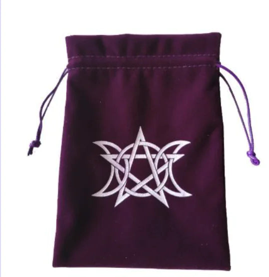 Velvet Tarot Bag Valknut (Large) 13x18cm (Single Item)
