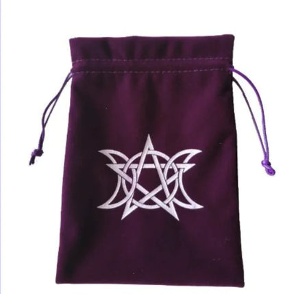 Velvet Tarot Bag Valknut (Large) 13x18cm (Single Item)